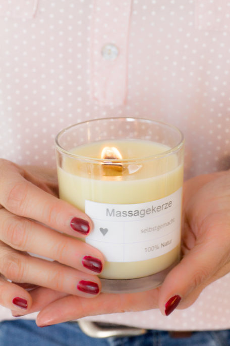 Massagekerze selber machen, ein schönes DIY zum Muttertag