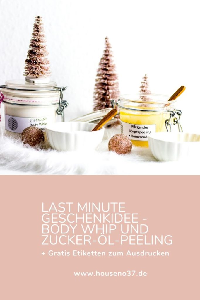 Last Minute Geschenkidee - Body Whip und Zucker-Öl-Peeling